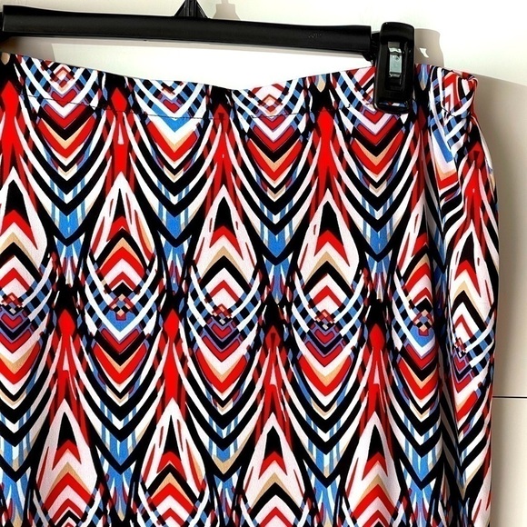 Rafaella Comfort Women's Boho Skirt Pencil Stretch Pink Multicolor Skirt, Sz L/G - Picture 3 of 8